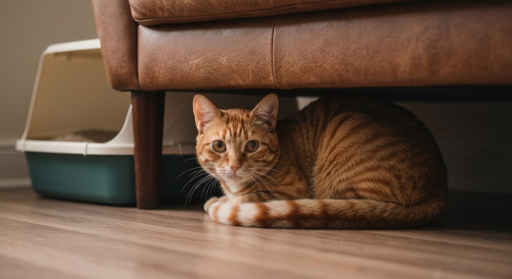 Gestresste kat in huis